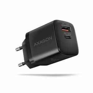 AXAGON ACU-PQ20 nabíjačka do siete 20W, 2x port (USB-A + USB-C), PD3.0/PPS/QC4+/AFC/Apple, černá obraz