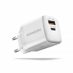 AXAGON ACU-PQ20W nabíjačka do siete 20W, 2x port (USB-A + USB-C), PD3.0/PPS/QC4+/AFC/Apple, bílá obraz