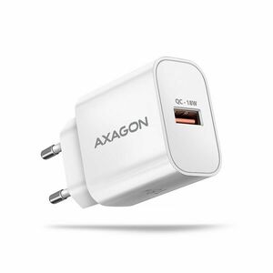 AXAGON ACU-QC18W, nabíjačka do siete 18W, 1x port USB-A, QC3.0/AFC/Apple, bílá obraz