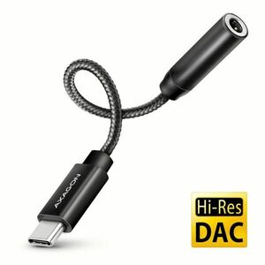 AXAGON ADA-HC, USB-C na 3.5 mm jack - Hi-Res DAC audio adaptér, 384kHz/32bit, stereo obraz