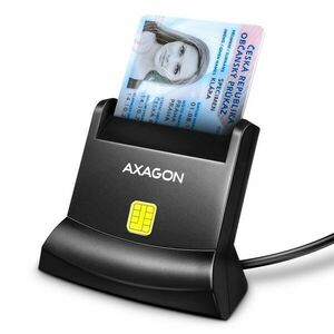 AXAGON CRE-SM4N, USB-A StandReader čítačka kontaktných kariet ID card (eID klient), kábel 1, 3 m obraz