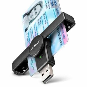 AXAGON CRE-SMPA, USB-A PocketReader čítačka kontaktných kariet ID card (eID klient) obraz