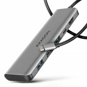AXAGON HMC-5H, USB 5Gbps hub, 3x USB-A, HDMI 4k/30Hz, PD 100W, kabel USB-C 100 cm obraz