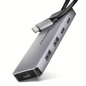 AXAGON HMC-5H60, USB 5Gbps hub, porty 2x USB-A, 1x USB-C, HDMI 4k/60, PD 100W, kabel USB-C 15 cm obraz