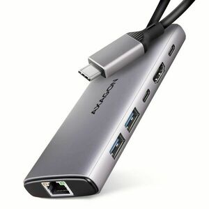 AXAGON HMC-6G2L, USB 10Gb/s hub, 2x USB-A, 1x USB-C, HDMI 4k/60, RJ-45, PD 100W, kabel USB-C 15 cm obraz