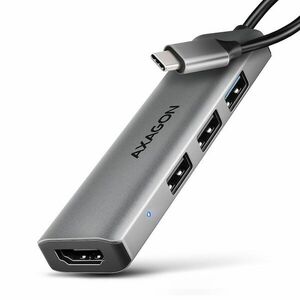 AXAGON HMC-H3A, USB 5Gbps hub, 3x USB-A, HDMI 4k/30Hz, kabel USB-C 15 cm obraz