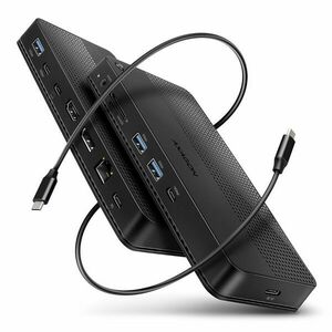 AXAGON HMC-U4, USB4 40Gbps dock, 3x USB-A, 2x USB-C, HDMI a DP 8K/30Hz, RJ-45, SD/mSD, audio, PD 100W, kabel USB-C 80 cm obraz