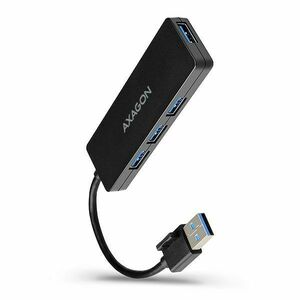 AXAGON HUE-G1A, 4x USB 3.2 Gen 1 SLIM hub, kabel Type-A 14 cm napevno obraz