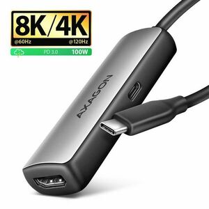 AXAGON RVC-HI8KPD, USB-C -> HDMI 2.1 redukcia / adaptér, 8K/60Hz, 4K/144Hz, HDR10+, PD100W obraz