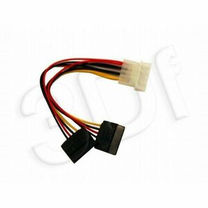 Cablexpert kabel napájací SATA - MOLEX / 2x SATA obraz