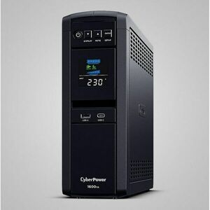 CyberPower CP1600EPFLCD, UPS Intelligent PFC, 1600VA/1000W, LCD, 6x Schuko, RJ11/RJ45, USB obraz