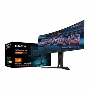 GIGABYTE LCD MO34WQC2 GAMING Monitor 34" WQHD 3440x1440, OLED 1800R, 240Hz, 2xHDMI, DP, USB-C PD, USB HUB, Speakers obraz