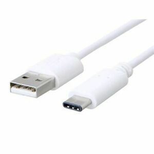 Kábel C-TECH USB 2.0 AM na Type-C kábel (AM/CM), 2m, bílý obraz