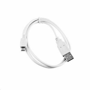 Kábel C-TECH USB 2.0 AM/Micro, 1m, bílý obraz