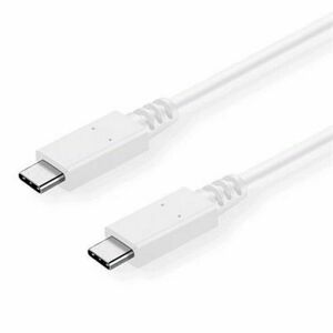 Kábel C-TECH USB 3.2, Type-C (CM/CM), PD 100W, 20Gbps, 1m, bílý obraz
