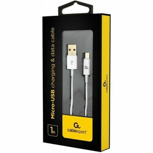 kabel CABLEXPERT USB 2.0 AM na MicroUSB kabel (AM/BM), 1 m, bílý obraz