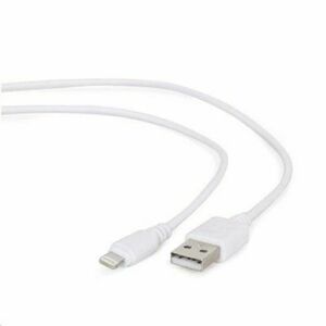 kabel CABLEXPERT USB 2.0 Lightning (IP5 a vyšší) nabíjací a synchronizačný kabel, 2 m, bílý obraz