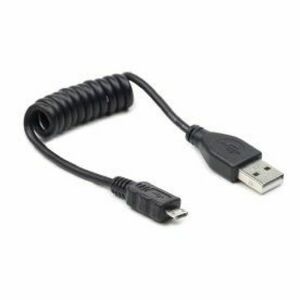 kabel CABLEXPERT USB A Male/Micro B Male 2.0, 60 cm, Black, kroucený obraz