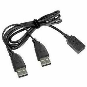 kabel CABLEXPERT USB A-A 1 m 2.0 prodlužovací DUÁLNÍ pre extra napájení obraz