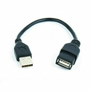 kabel GEMBIRD USB A-A 15 cm 2.0 prodlužovací HQ Black, pozlátené kontakty obraz