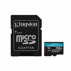 Kingston 256GB microSDXC Canvas Go Plus Gen4 200MB/s A2 U3 V30 + adaptér obraz