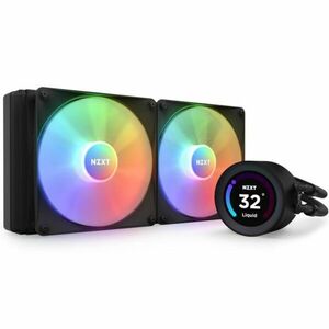 NZXT AIO liquid cooler CPU Kraken 280 ELITE RGB / 2x140mm fan / 4-pin PWM / LCD display / black obraz