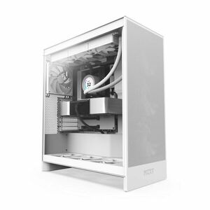 NZXT case H7 Flow / 2x 120 mm fan / tempered glass / mesh panel / white obraz