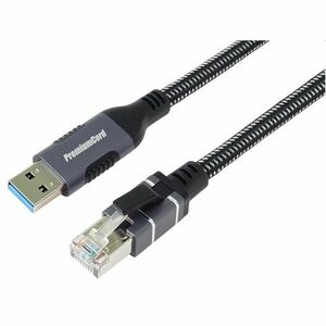 PremiumCord Ethernetový kábel USB-A 3.2 -> LAN RJ45 10/100/1000 Mb 2m obraz