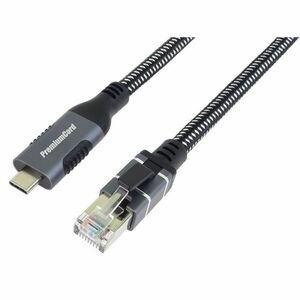PremiumCord Ethernetový kábel USB-C -> LAN RJ45 10/100/1000 Mb 2m obraz