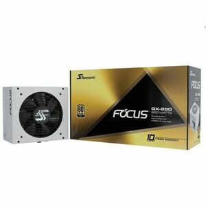 Seasonic FOCUS GX White Edition GOLD 850W V4 ATX 3.1, PCIe 5.1, modular obraz