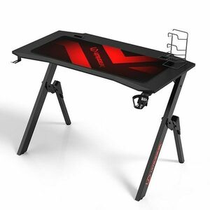 ULTRADESK herní stůl ACTION V2, 110x59 cm, 75 cm, s XXL podložkou pod myš, držák sluchátek aj nápojů obraz