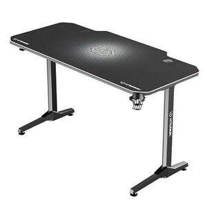 ULTRADESK herní stůl FRAG - WHITE, 140x66 cm, 76 cm, s XXL podložkou pod myš, s ultradesk BEAM, držák sluchátek obraz