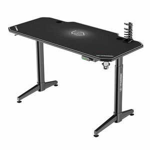 ULTRADESK herní stůl LEVEL WHITE, 140x66 cm, 72-124 cm, elektricky nastaviteľná výška, s XXL podložkou pod myš obraz