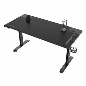 ULTRADESK herní stůl MOMENTUM - Black, 152, 5x70 cm, 75, 5 cm, s XXL podložkou pod myš, držák sluchátek, nápojů obraz