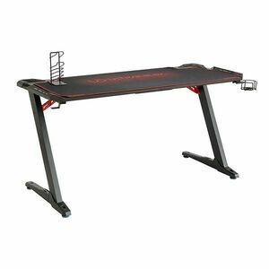 ULTRADESK herní stůl SPACE XXL RED, 154x61 cm, 78 cm, RGB podsvietenie s dotykovým panelom, s celoplošnou podložkou obraz
