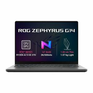 ASUS ROG Zephyrus G14/RYZEN AI 9 HX 370/32GB/1TB SSD/X7/14" OLED/Win11Pro/Eclipse Gray obraz