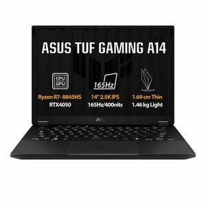 ASUS TUF Gaming A14 /R7-8845HS/32GB/1TB SSD/RTX4050/14" 2.5K/bez OS/Jaeger Gray obraz