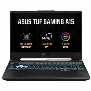 ASUS TUF Gaming A15/R5-7535HS/16GB/1TB SSD/RTX3050/15, 6" FHD/no OS/Graphite Black obraz