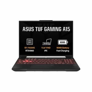 ASUS TUF Gaming A15/R7-7435HS/16GB/512GB SSD/RTX4060/15, 6" FHD/bez OS/Mecha Gray obraz
