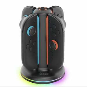 Nabíjacia stanca iPega SW2052 pre Nintendo Switch 2 Joy-con s RGB, černá obraz