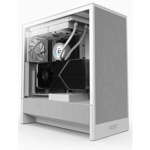 NZXT case H5 Flow / 2x120 mm fan / mesh / White obraz