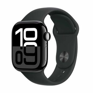 Apple Watch Series 10 GPS + Cellular 42mm Jet Black Aluminium Case with Black Sport Band - S/M obraz