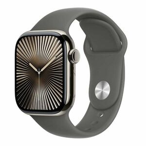 Apple Watch Series 10 GPS + Cellular 46mm Natural Titanium Case with Stone Grey Sport Band - M/L obraz