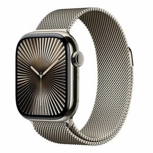 Apple Watch Series 10 GPS + Cellular 46mm Natural Titanium Case with Natural Milanese Loop - S/M obraz