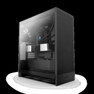 NZXT case H7 Flow / 2x 120 mm fan / tempered glass / mesh panel / black obraz