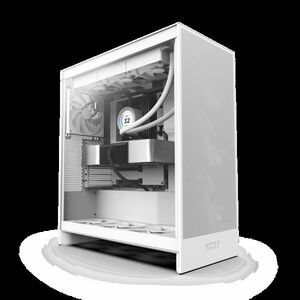 NZXT case H7 Flow / 2x 120 mm fan / tempered glass / mesh panel / white obraz