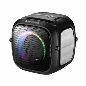 Repro C-TECH Impressio Qubis mini, SD, USB, BT, AUX-IN, FM rádio, TWS, IPX6, RGB obraz