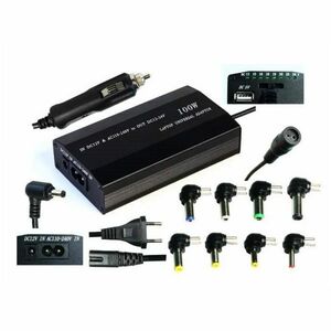 EUROCASE Napájací univerzálny adaptér 100W, vstup AC 110-240V / CAR DC 12V, výstup DC 12-24V, manual obraz
