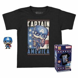 Funko POP! & Tee (Child) Captain America (Marvel) XL obraz