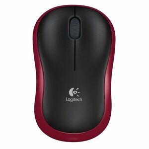 Logitech M185 - bezdrôtová myš - červená obraz